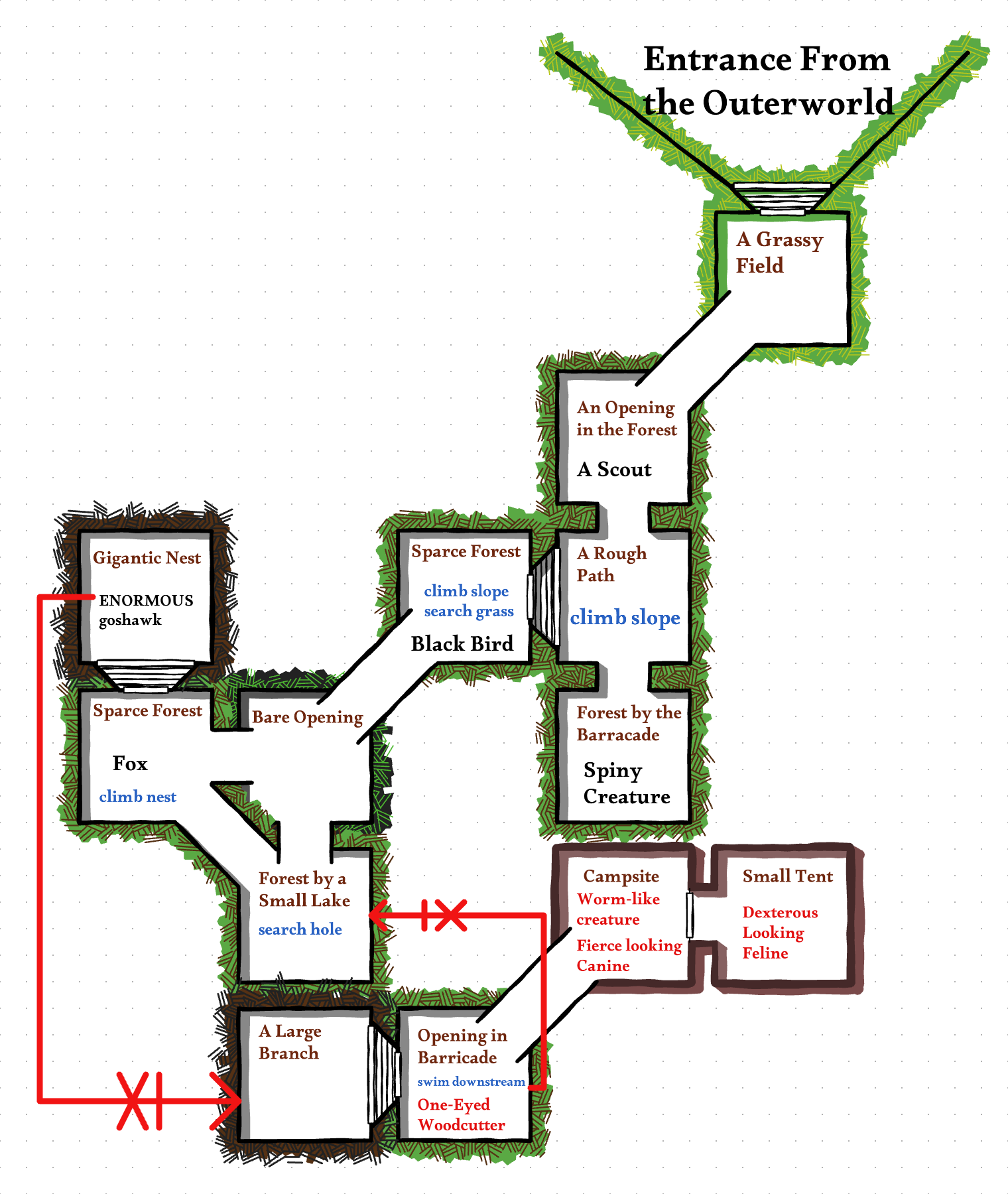 Map of the Conifer's Forest