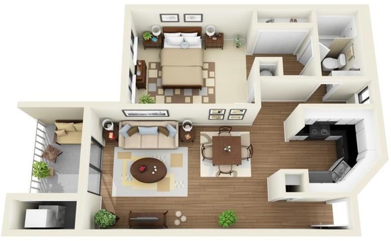 20 1 Bedroom Apartment Interior Design Ideas-0  Bedroom Apartment/House Plans 1,Bedroom,Apartment,Interior,Design,Ideas
