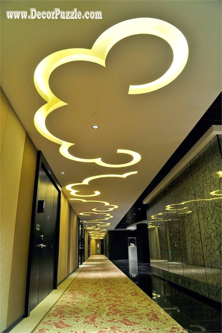 unique LED ceiling lights for false ceiling corridor design 2015