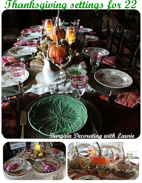 Thanksgiving Tablescapes-Bargain Decorating with Laurie