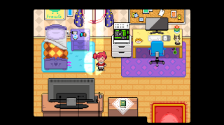 Mina's bedroom in Crystal Story: Dawn of Dusk.