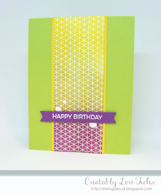 Geometric Grid Birthday card-designed by Lori Tecler/Inking Aloud-stamps and dies from My Favorite Things