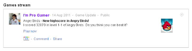 Google+ game high score