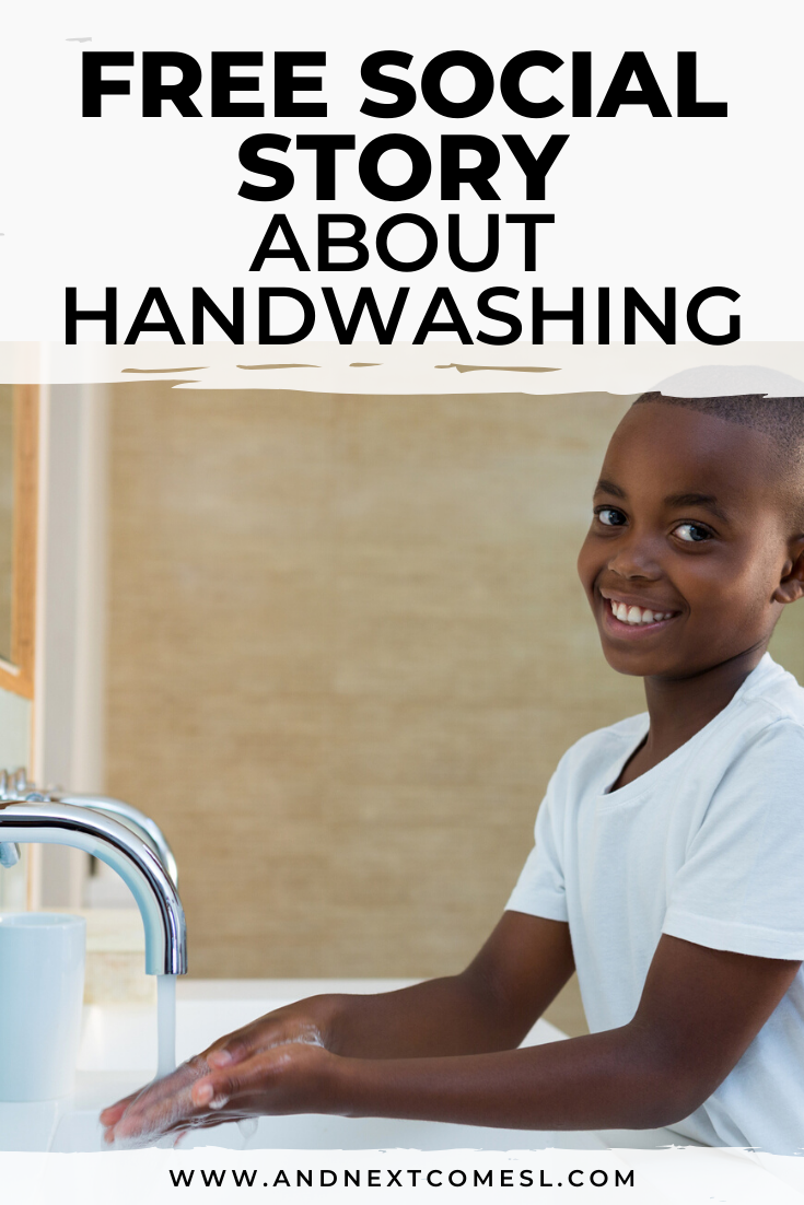 Free printable social story for kids with autism about handwashing