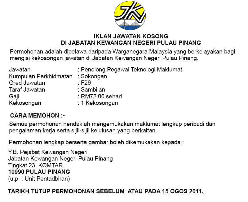 job vacancy in melaka for fresh graduate
