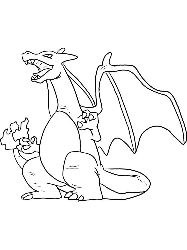 printable charizard colouring pages