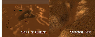 Early shots of the Oasis of Azullain and Scarcrag Pass