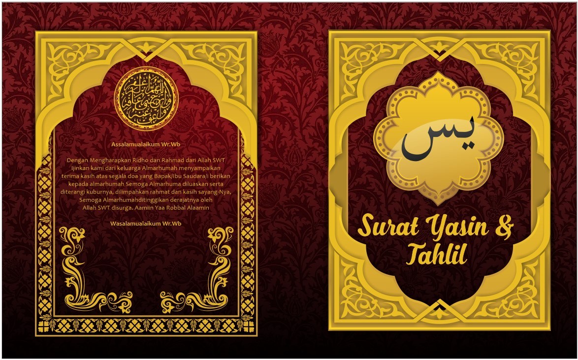 Download Gratis Cover Buku Yasin Desain Keren  Design Corel