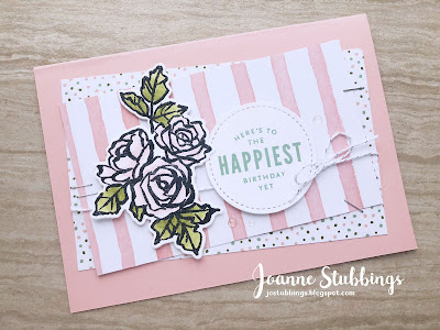 Jo's Stamping Spot - Floral Birthday using Birthday Bouquet DSP by Stampin' Up!