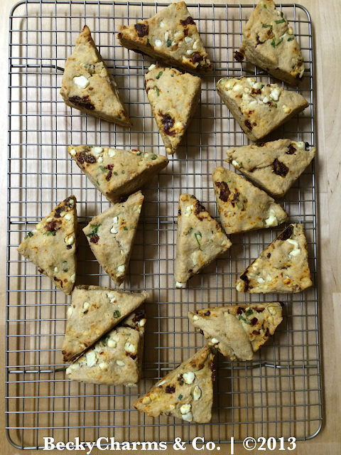 How to Bake Sun-Dried Tomato and Feta Mini Savory Scones  and the Perfect Recipe 2013 by BeckyCharms