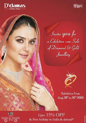 Preity Zinta in Diamond Jewellery by D'damas