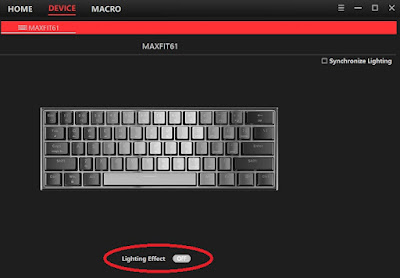 LED keyboard Maxfit61