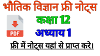 विद्युत आवेश तथा क्षेत्र नोट्स pdf download, class 12 physics handwritten notes pdf in hindi. 