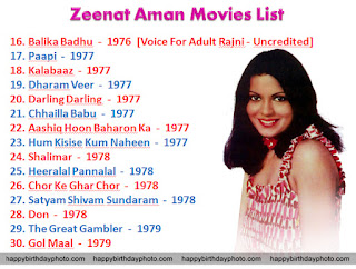 zeenat aman movies list 16 to 30