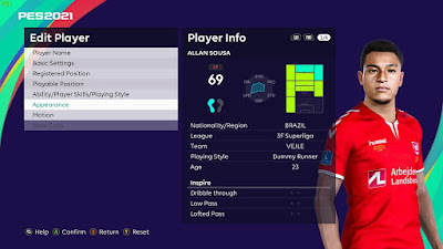 PES 2021 Faces Allan Sousa by Ostemads98