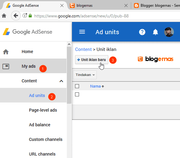 Langkah Detail Membuat Unit Iklan Adsense Full Gambar