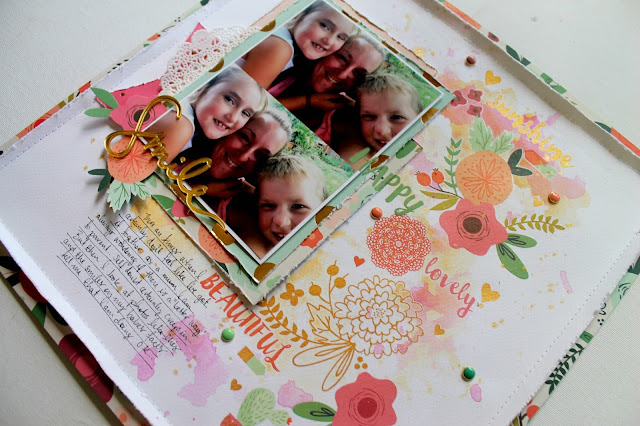 " Smile" layout by Bernii Miller for Scrapping Clearly using My Mind Eye on trend 2 collection. 