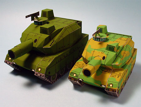 SD Type 10 Battle Tank Papercraft