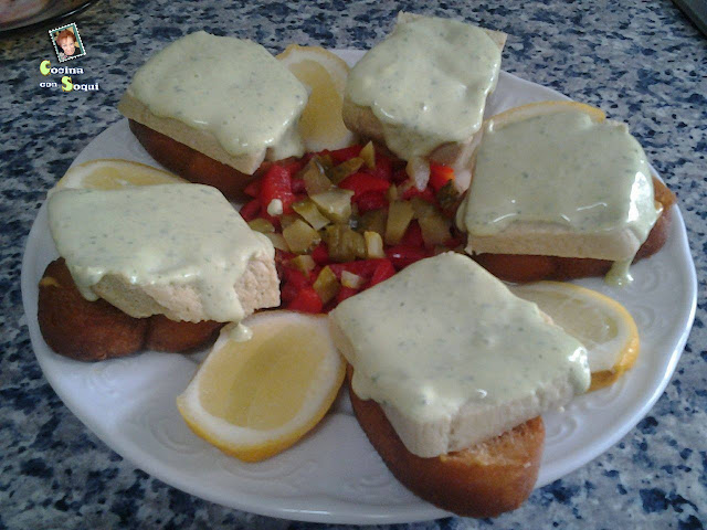 Pudin de Salmón en Tosta.