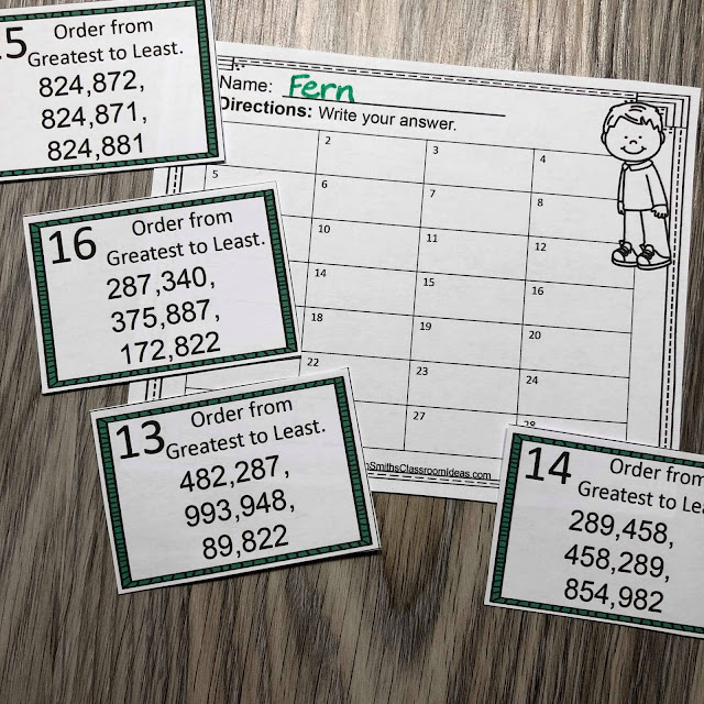 Download this Fourth Grade Math Compare and Order Numbers Bundle Resource to Use in Your Classroom Today!