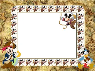 Mickey Mouse Pirate Free Printable Invitations, Labels or Cards.