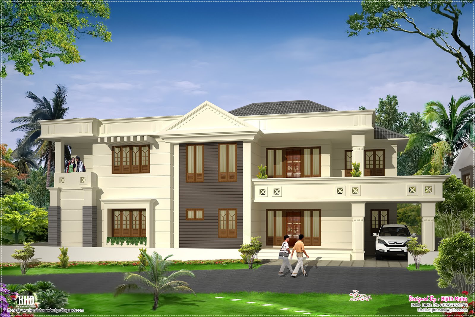 Modern luxury home design  Kerala home design and floor plans
