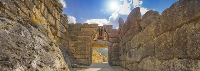 Entrance to ancient settlement of Mycenae