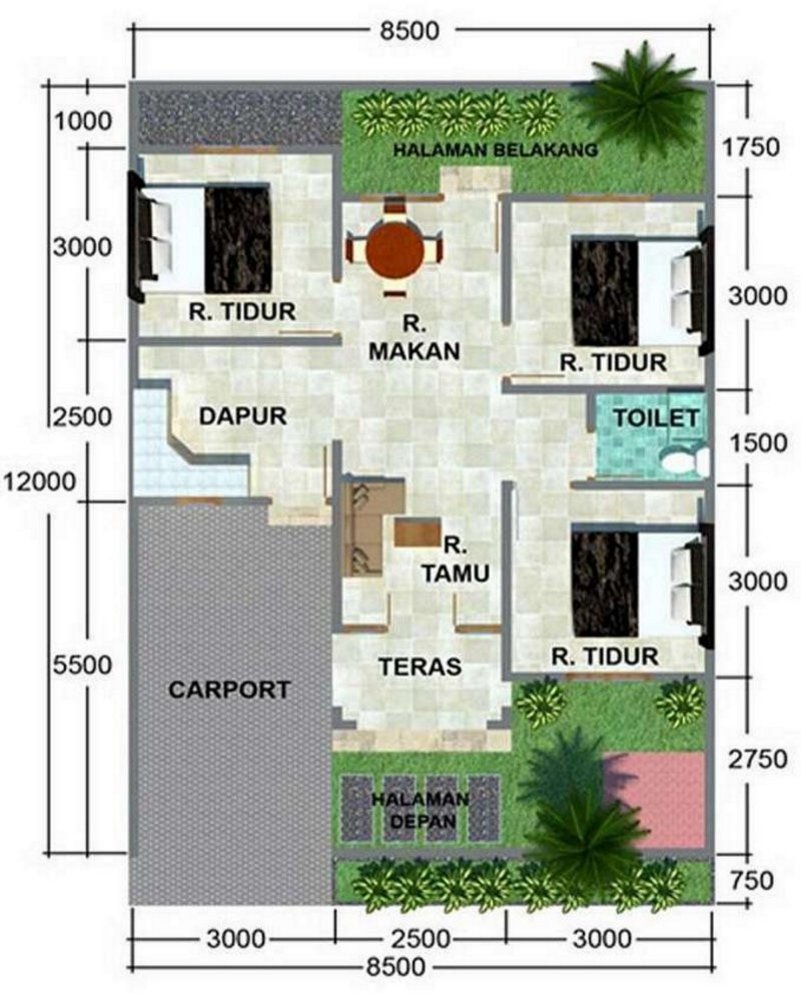 Gambar Desain Rumah  8x15 Informasi Desain dan Tipe Rumah 