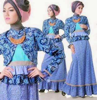 16 Koleksi Model  Baju  Batik  Muslim Modern Tren 2019