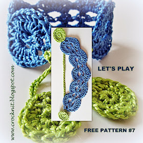 free crochet pattern bracelet wristband boho 