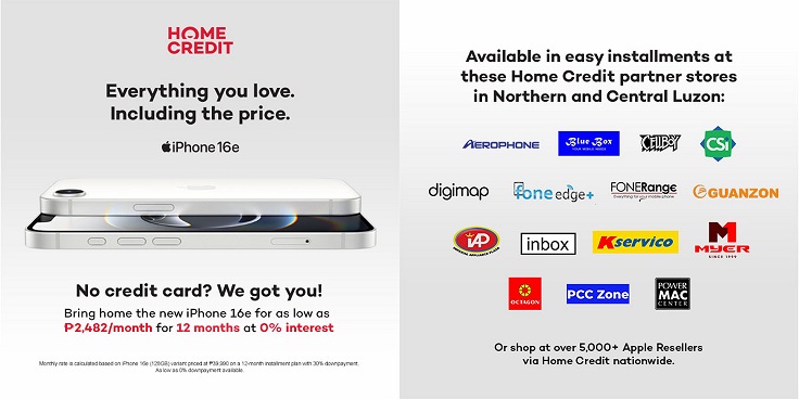 iPhone 16e-Home Credit