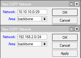 Menambahkan Network OSPF