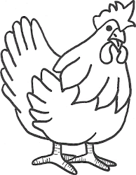 Cartoon Chicken Coloring Pages Chicken Cartoon
