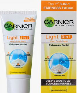 Garnier Light 3 in 1 Wash - Scrub and Mask Scrub