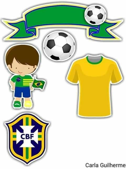 Brazil Soccer World Cup Free Printable Cake Toppers. - Oh My