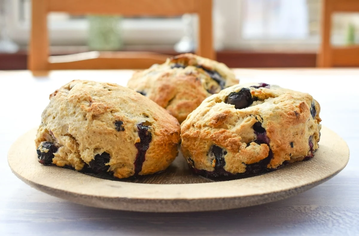 Easy Vegan Blueberry Scones - Scottish Scone Recipe.