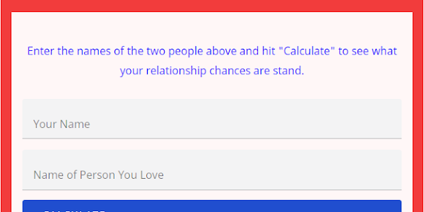 How to Make Love Calculator Website in Blogger Step-by-Step