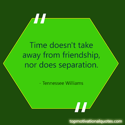 friendship quotes - time does not take away from friendship nor depression