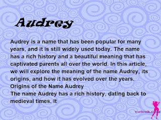 meaning of the name "Audrey"