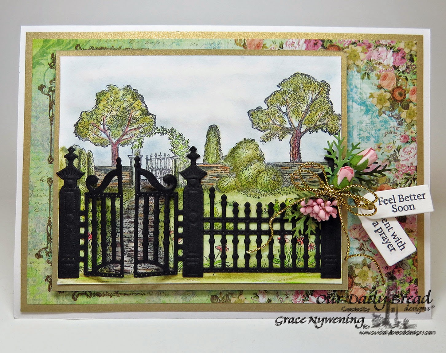 ODBD stamps: Garden Path, Mini Tag Sentiments, designed by Grace Nywening