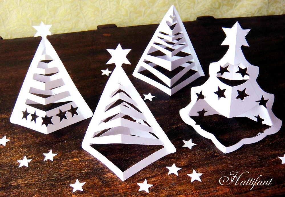 8 schemes to create charming 3d christmas trees paper