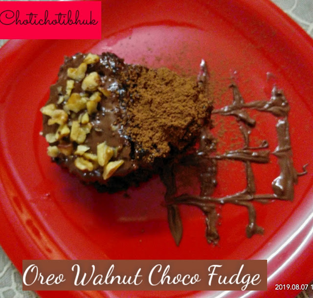 This Oreo Walnut Choco Fudge is a chocolate cake .This recipe is quick no hussle of measurement.Just crush and bake