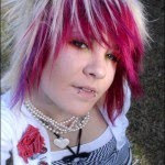 Punk girl pink Hair style fotos mode gallery