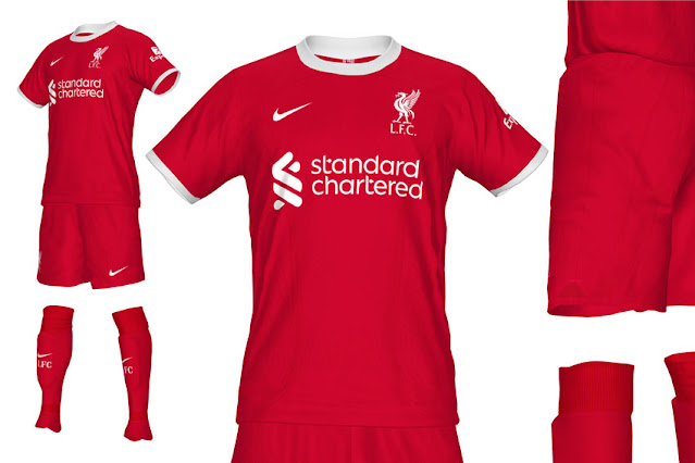 Liverpool Home Kit 2023-24 (PNG) For eFootball PES 2021