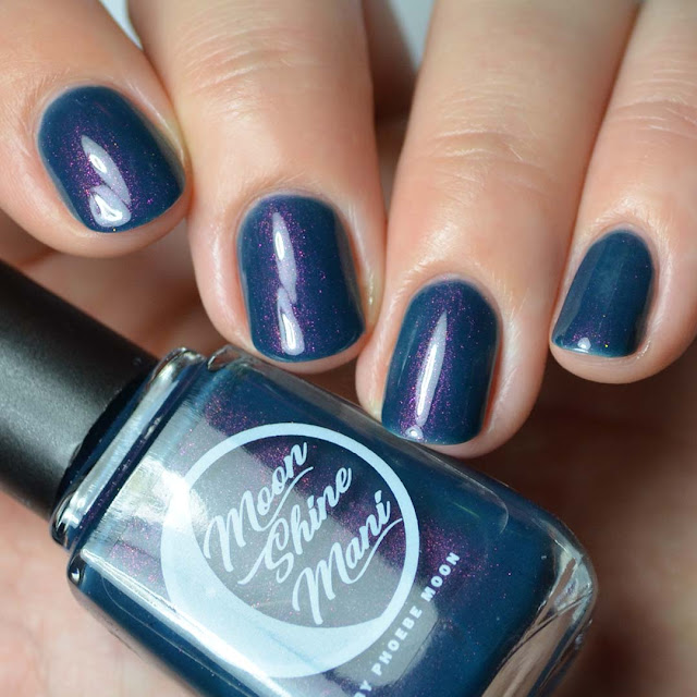 navy nail polish with color shifting shimmer