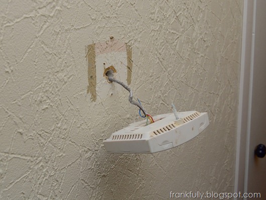 Who knew that it's just a little hole in the wall for the wiring?