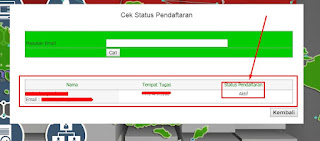 cara cek status pendafatran emis sdm