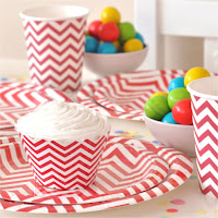 Illume Design, Chevron, Red, Partyware