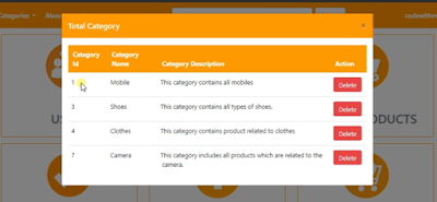 Admin can see the total categories