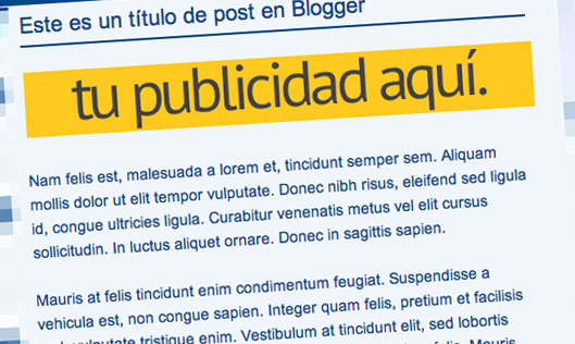 Publicidad Bajo Título Blogger